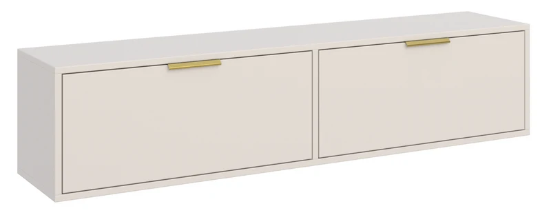 Hängender TV-Schrank Vena mit zwei Klappen, 140 cm, Kaschmirfarben