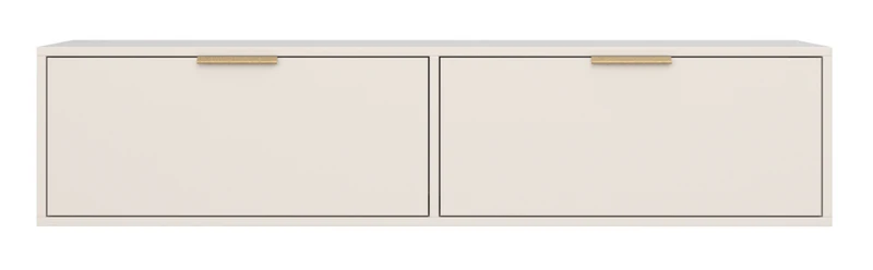 Hängender TV-Schrank Vena mit zwei Klappen, 140 cm, Kaschmirfarben