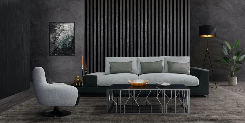 Casa Padrino Luxus Drehsessel Hellgrau / Schwarz 87 x 84 x H. 88 cm - Wohnzimmer Sessel mit dekorativem Kissen - Luxus Wohnzimmer Möbel