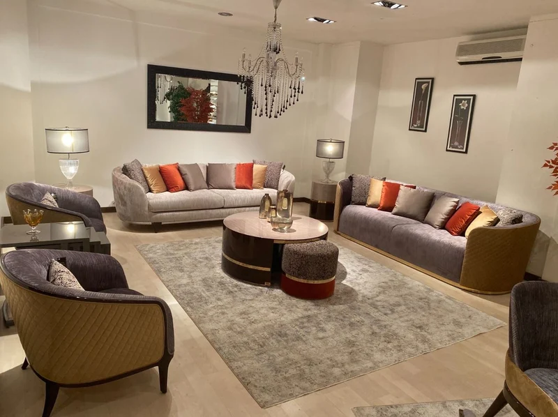 Casa Padrino Luxus Sessel Lila / Beige / Dunkelbraun - Wohnzimmer Sessel - Hotel Sessel - Luxus Möbel