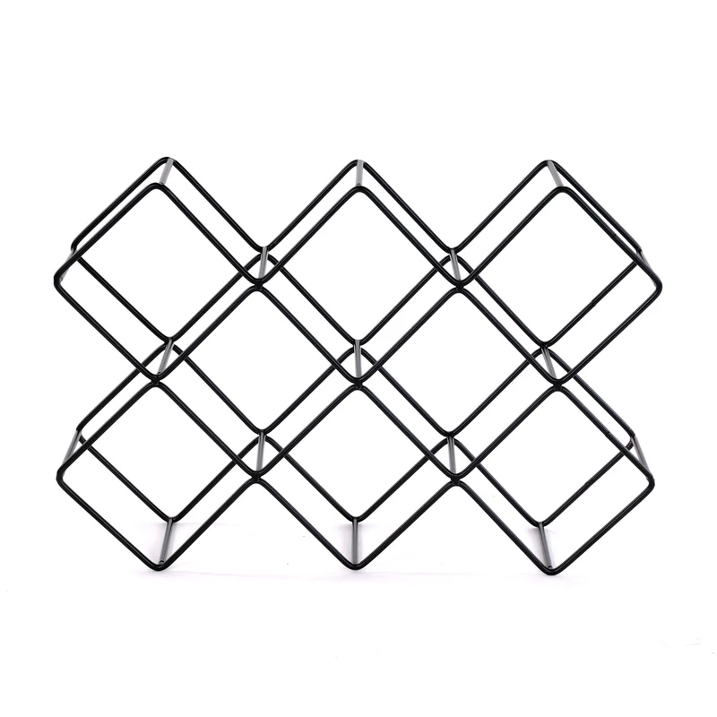 WEINFLASCHENHALTER "CUBE" | Metall, 37,5 cm | Weinregal | Farbe: schwarz
