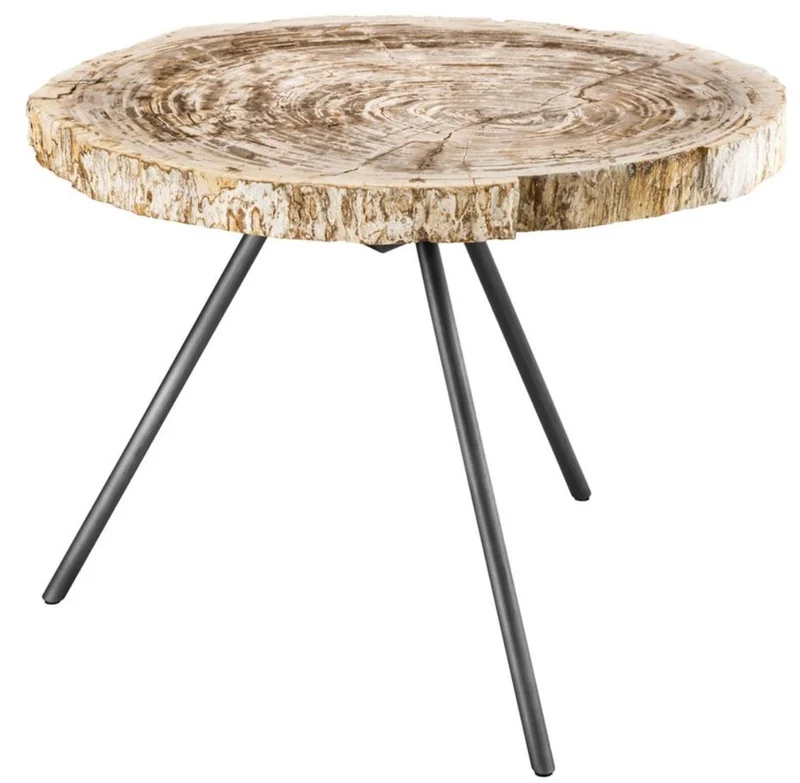 Casa Padrino Luxus Couchtisch 3er Set Braun / Rotguss - Wohnzimmermöbel