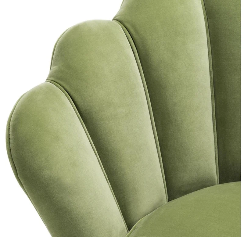 Casa Padrino Luxus Sessel Hellgrün / Messing 96,5 x 79 x H. 78 cm - Designer Hotel Möbel