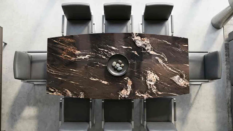 Esstisch Marmor | Terra in Bootsform