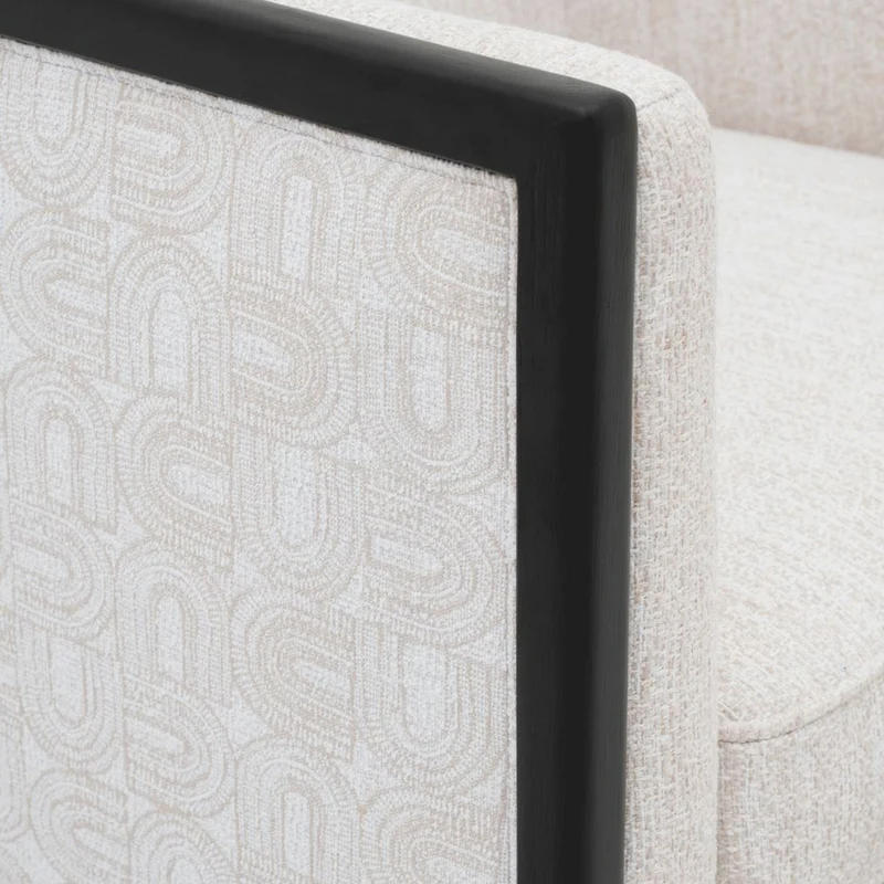 Casa Padrino Luxus Wohnzimmer & Hotel Sessel Creme / Schwarz 78 cm - Luxus Möbel