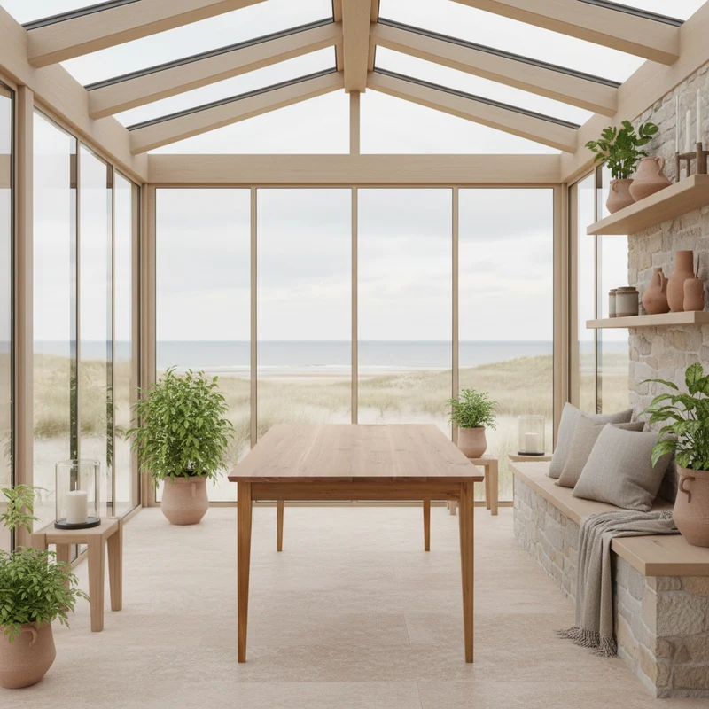 Esstisch Eiche Rustikal in Reinform Natur geölt - mit Fuß "schlankes Bein" aus Holz