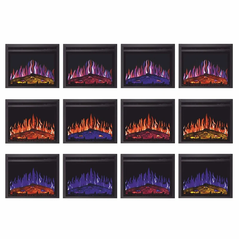 Casa Padrino Barock LED Elektrokamin Weiß 121 x 35 x H. 100 cm - Barock Möbel
