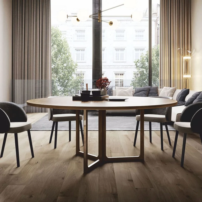 Casa Padrino Luxus Esstisch Braun Ø 130 cm - Esszimmer Möbel - Made in Italy