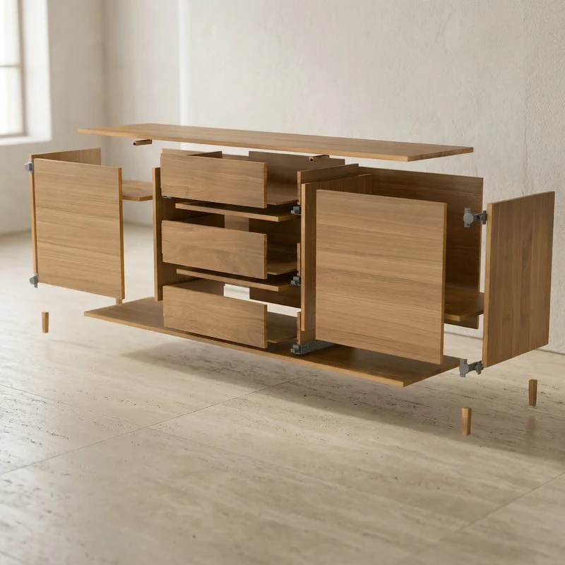 Sideboard Eiche Massiv Premium - Natur geölt 180cm