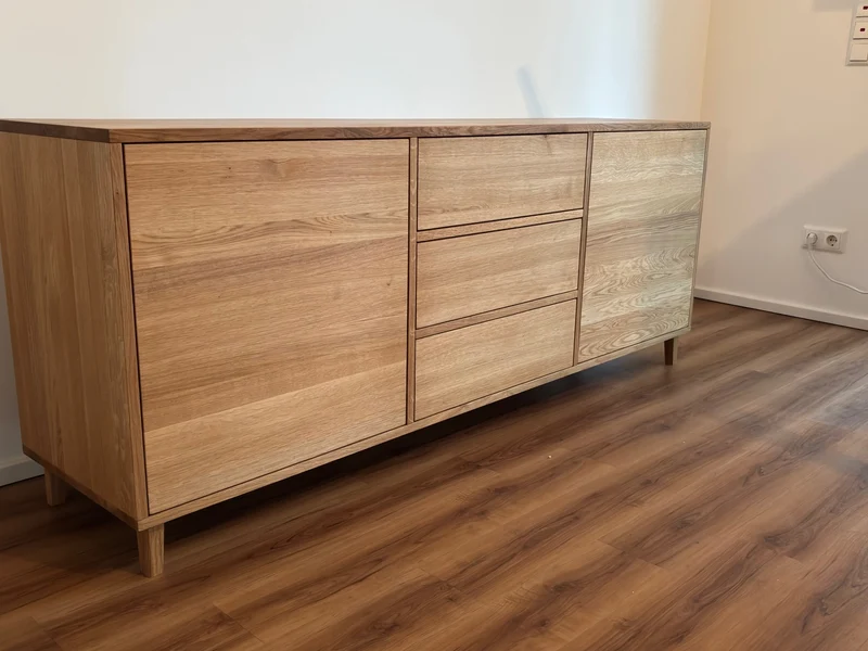 Sideboard Eiche Massiv Premium - Natur geölt 180cm
