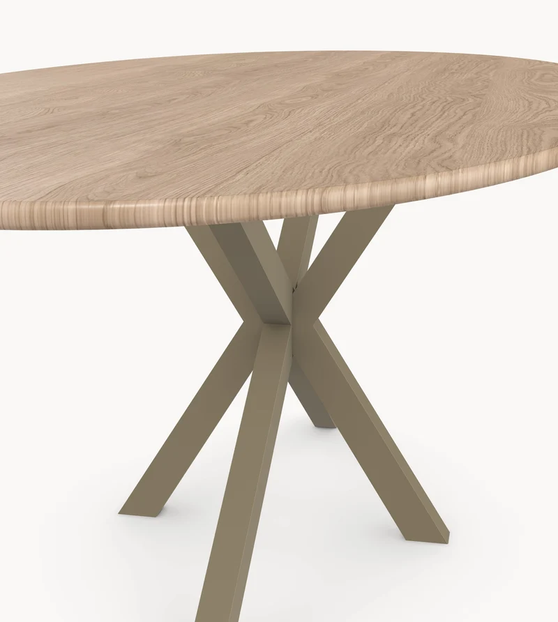 Eiken eettafel - Ovaal - Matrix onderstel