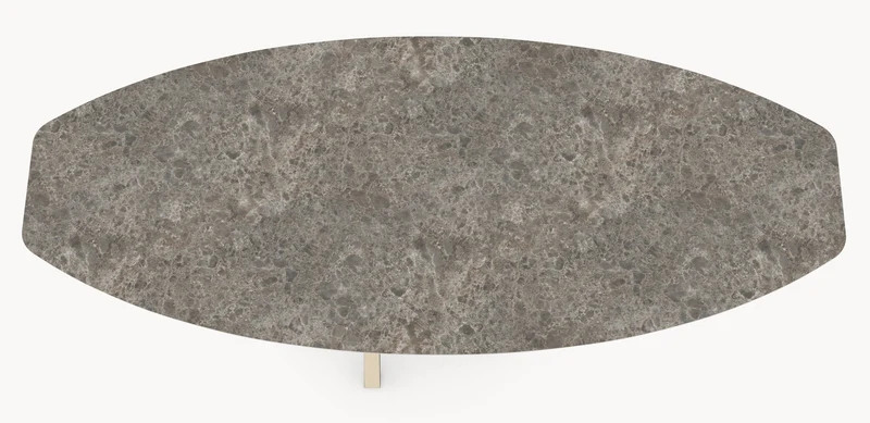 HPL eetafel Sienna Gray Marble- Half Ovaal - Comet