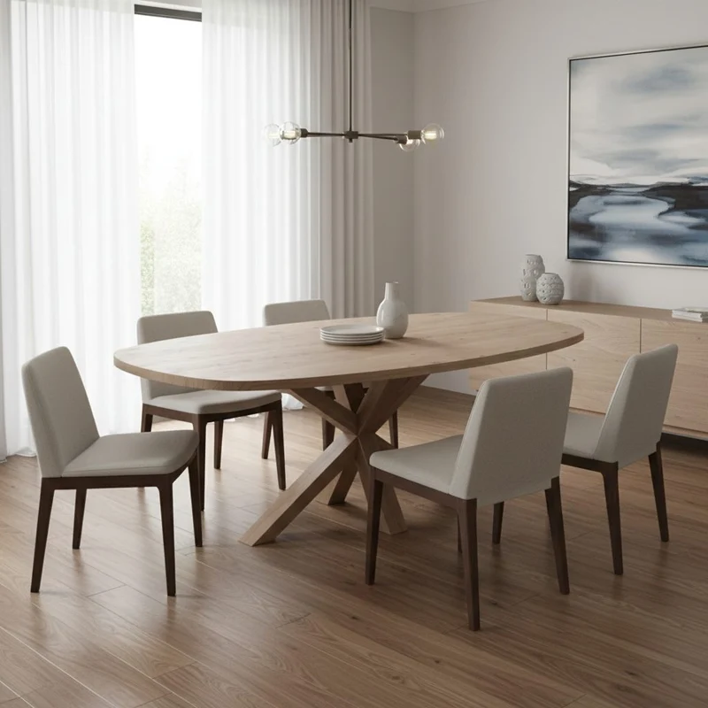 Eiken eettafel - Deens Recht - Matrix eiken
