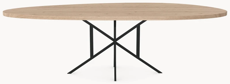 Eiken organische eetafel - Kiezel A - Matrix Thin