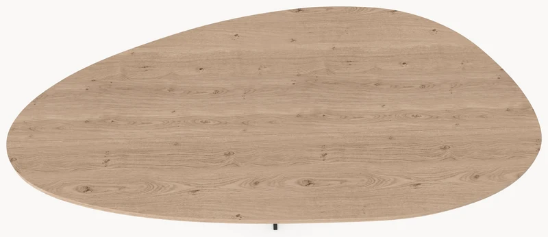 Eiken organische eetafel - Kiezel A - Matrix Thin