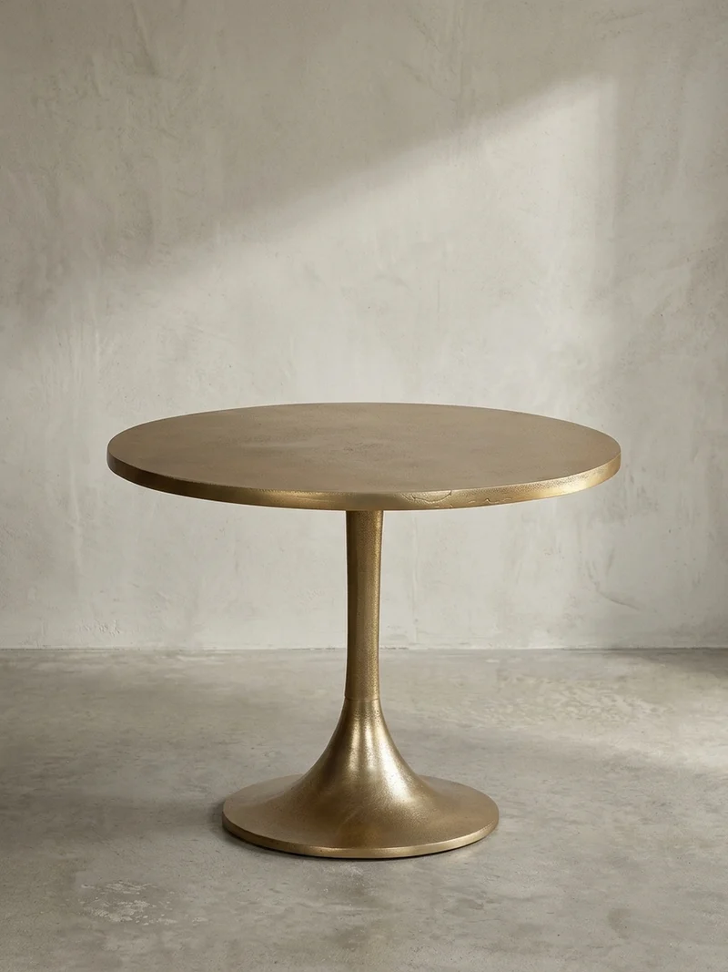 Couchtisch Klein Gold Metall Rund 60x60x46,5 cm Modern