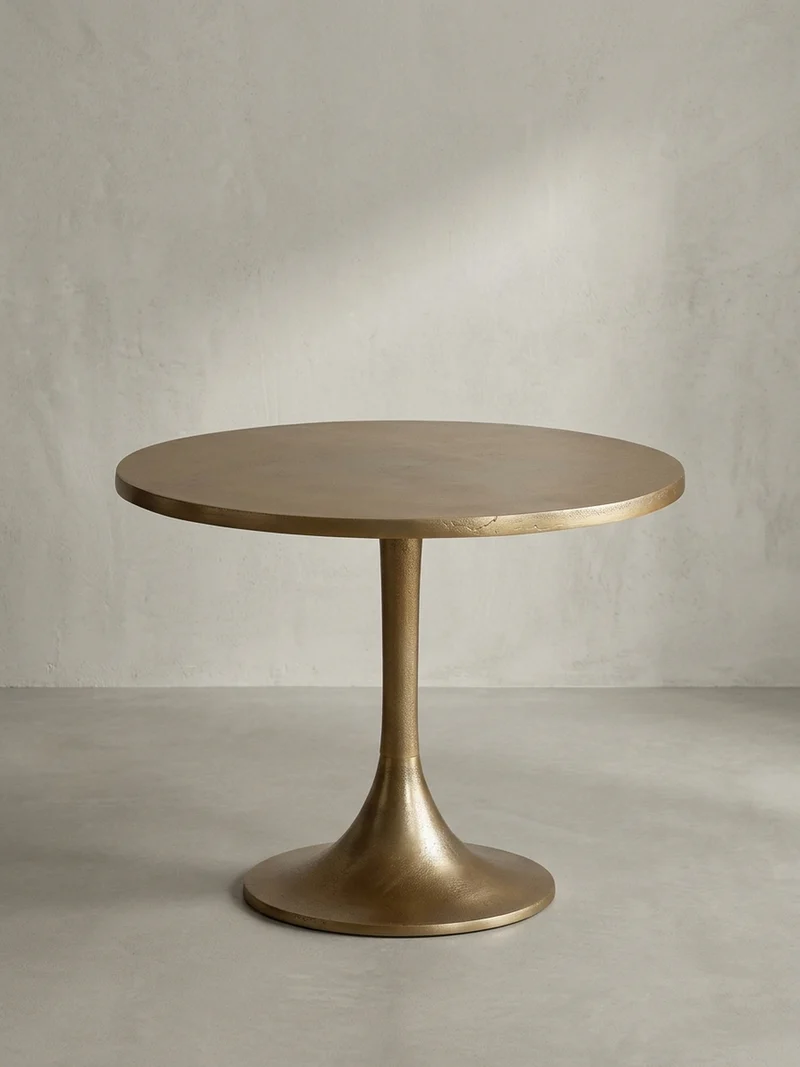 Couchtisch Klein Gold Metall Rund 60x60x46,5 cm Modern