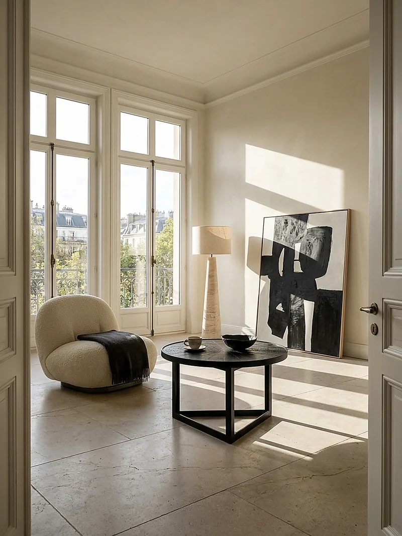 Couchtisch Schwarz Massivholz Mango Rund 58x58x40 cm Industrial Design