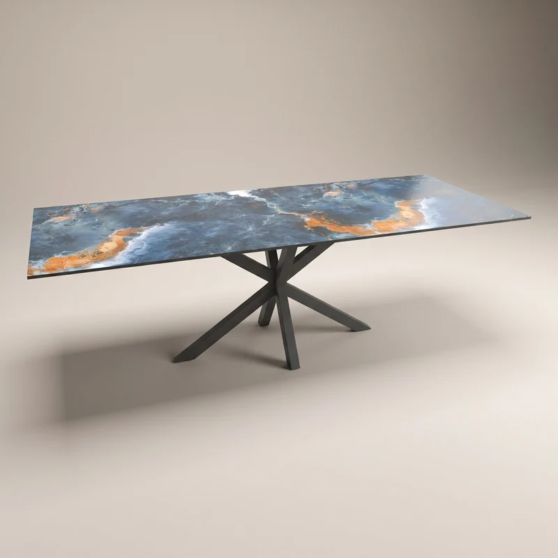 Keramische eettafel Ocean Blue - Recht - Matrix
