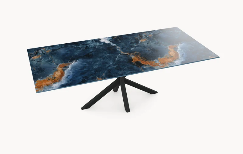 Keramische eettafel Ocean Blue - Recht - Matrix