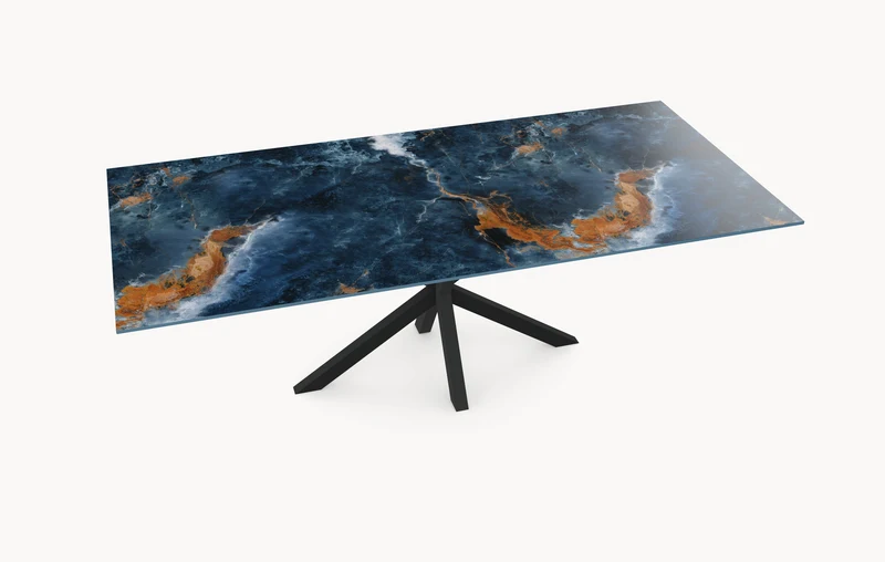 Keramische eettafel Ocean Blue - Recht - Matrix