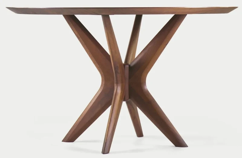 Walnoot houten eettafel - Rond - Nica walnoot