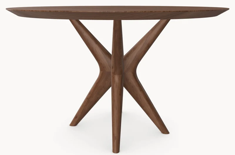 Walnoot houten eettafel - Rond - Nica walnoot