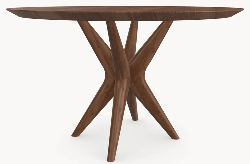 Walnoot houten eettafel - Rond - Nica walnoot