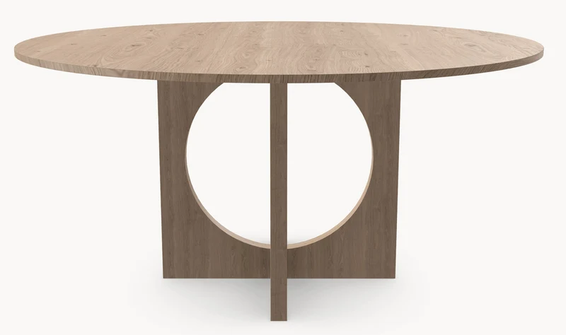 Eiken eettafel - Rond - Flux eiken - Japandi
