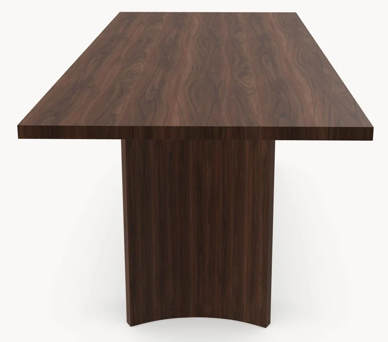 Walnoot eettafel - Recht - Double Moon Walnoot- Japandi