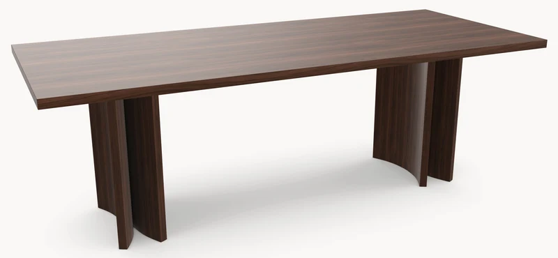 Walnoot eettafel - Recht - Double Moon Walnoot- Japandi