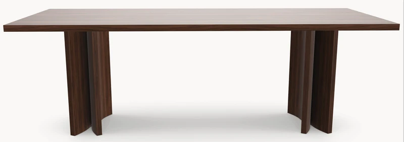 Walnoot eettafel - Recht - Double Moon Walnoot- Japandi