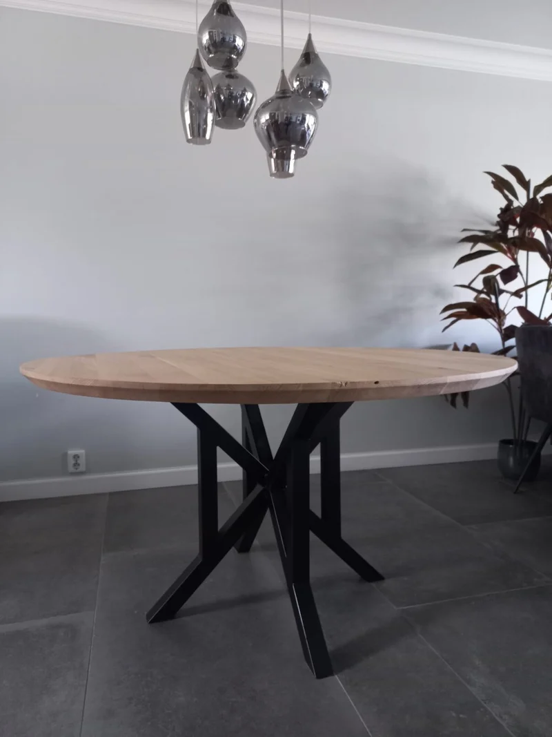 Keramische eettafel Silver Root Grey- Recht Rond - Wall eiken - Japandi