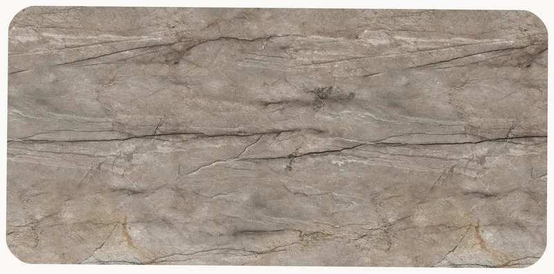 Keramische eettafel Silver Root Grey- Recht Rond - Wall eiken - Japandi
