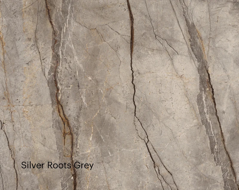 Keramische eettafel Silver Root Grey- Recht Rond - Wall eiken - Japandi