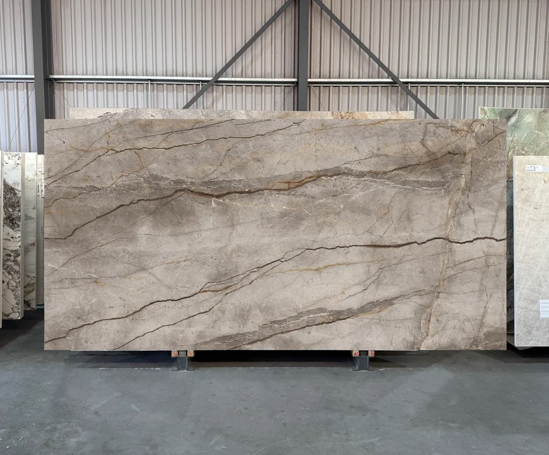 Keramische eettafel Silver Root Grey- Recht Rond - Wall eiken - Japandi