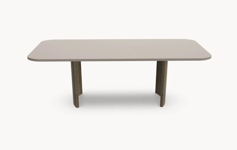 Fenix eettafel Beige Arizona- Recht afgerond - Half moon eiken - Japandi