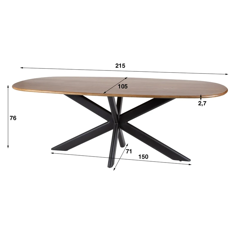 Eettafel Cliff 215