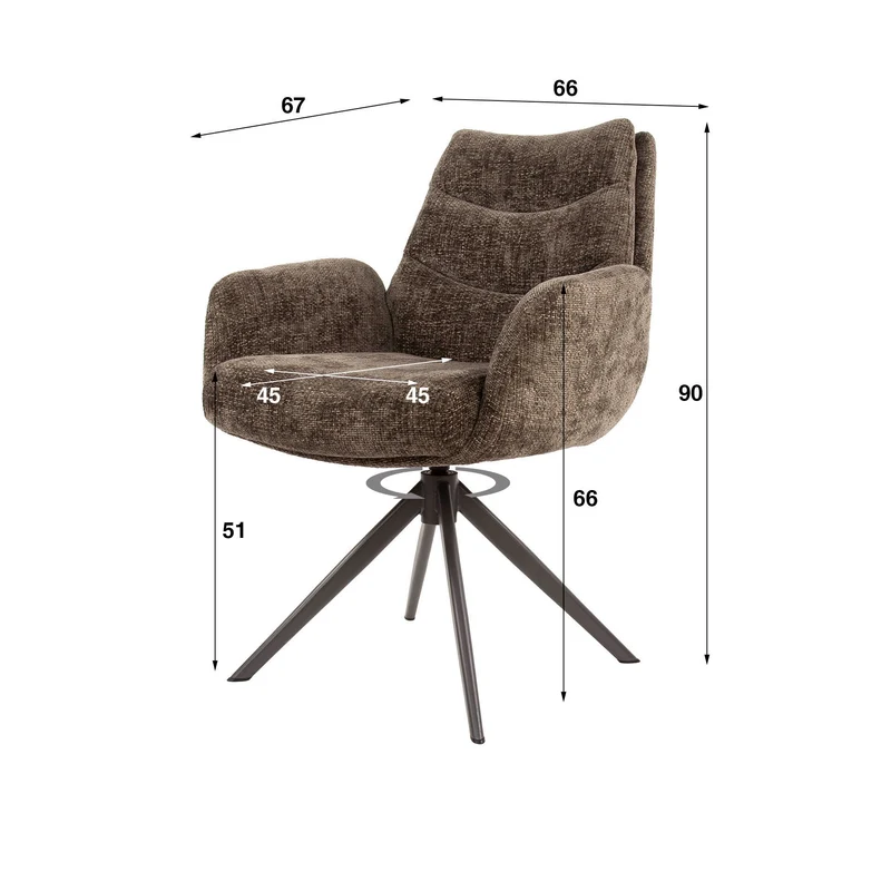 Armstoel Lounge draaibaar VPE2 (2 stuks)