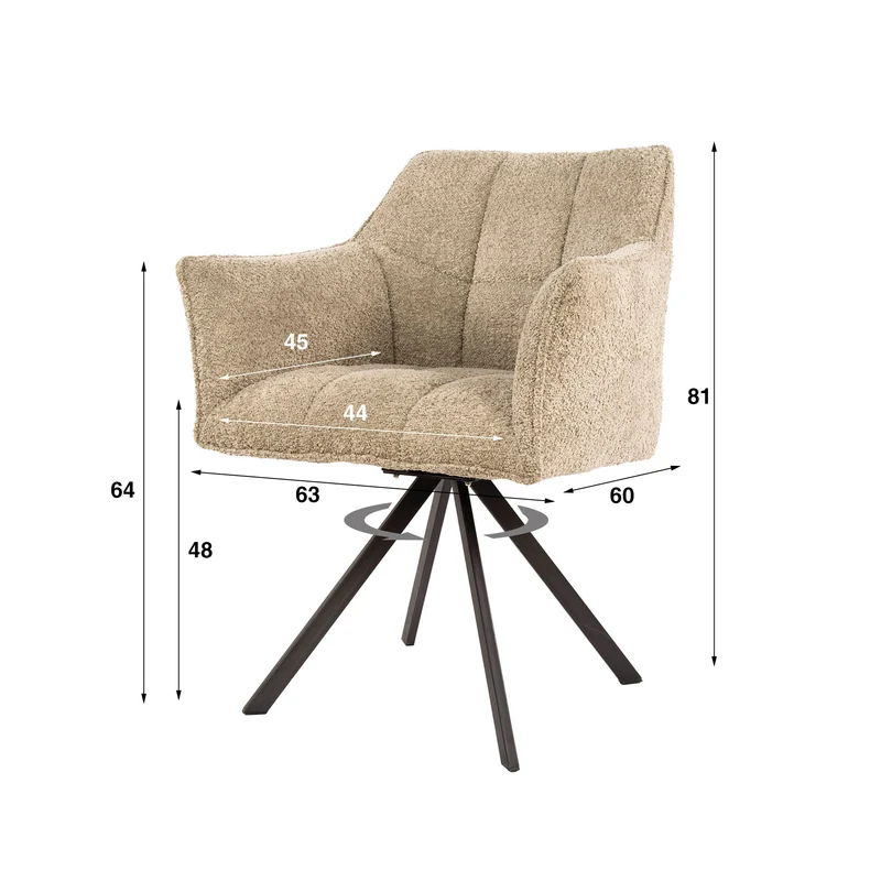 Armstoel Raster draaibaar VPE2 (2 stuks)