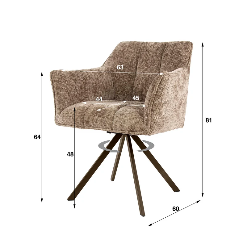 Armstoel Raster draaibaar VPE2 (2 stuks)
