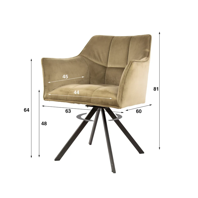 Armstoel Raster draaibaar VPE2 (2 stuks)