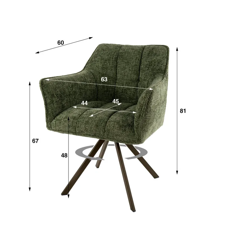 Armstoel Raster draaibaar VPE2 (2 stuks)