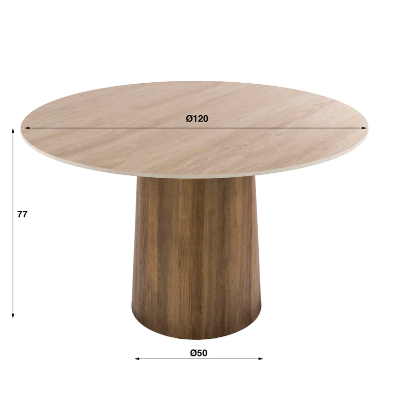 Eettafel Romano Centro Ø120