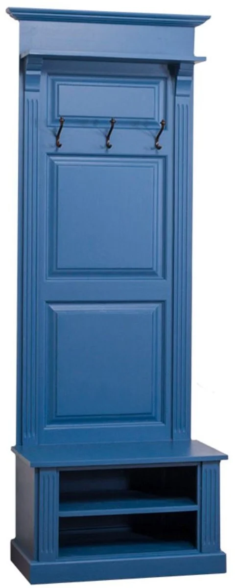 Casa Padrino Landhausstil Garderobe Blau 79 x 41 x H. 210 cm - Landhausstil Garderobenschrank