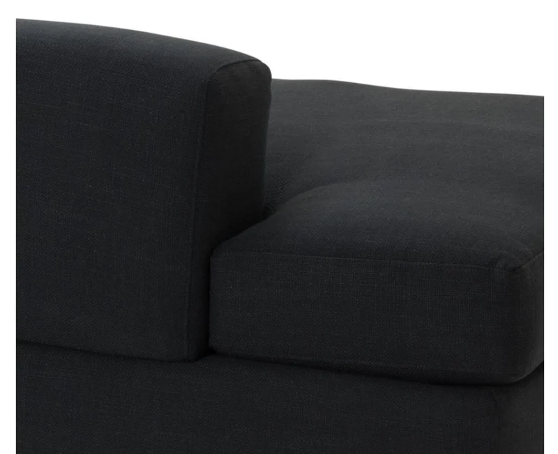 Casa Padrino Designer Sofa Schwarz Rechtsseitig 231 x 101 x H. 85 cm - Luxus Wohnzimmer Möbel