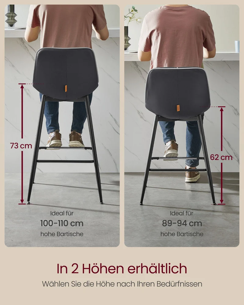 Barhocker 2er Set - Barstühle - Hochstühle