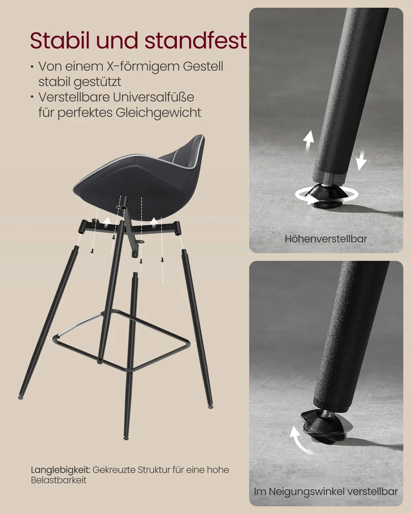 Barhocker 2er Set - Barstühle - Hochstühle