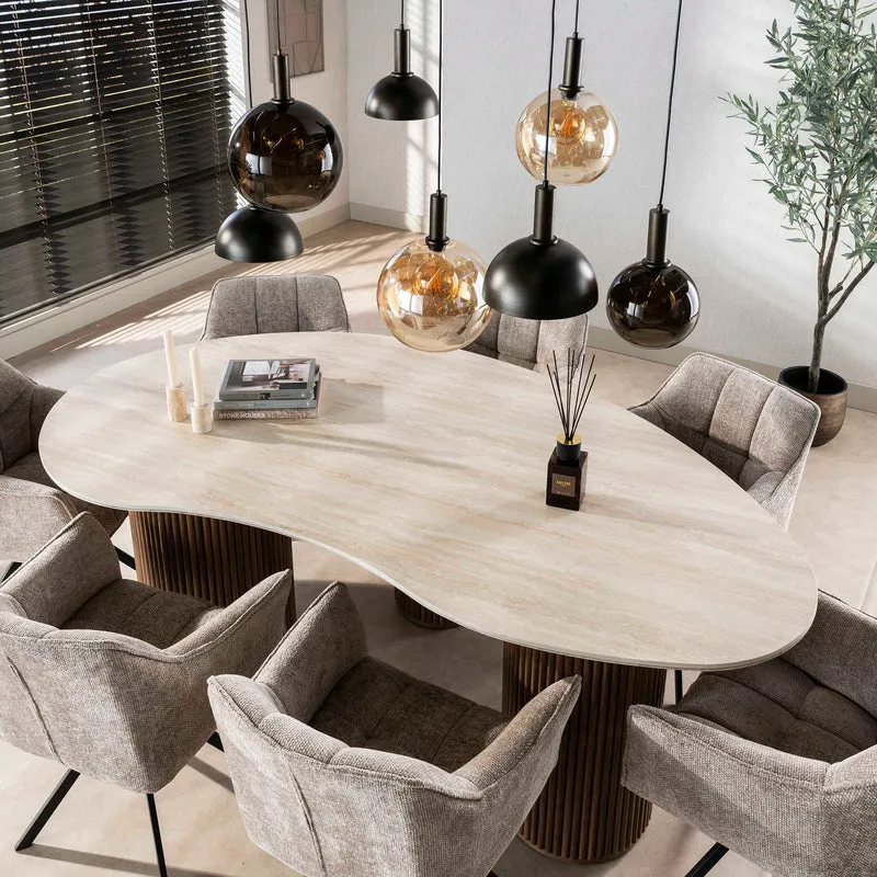 Eettafel Romano niervormig 215