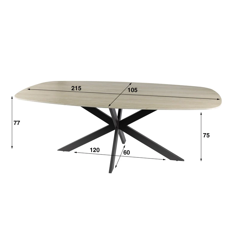 Eettafel Romano Cross 215